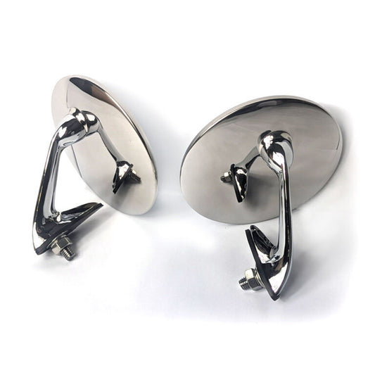 Omnico 313 S.Steel & Chrome Mirrors For Classic Cars (Pair)