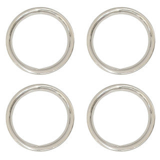 Polished Solid Stainless Steel 15" Trim Rings Set of 4 Stainless Beauty Rings